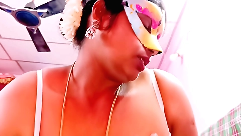 Indian stepmom fucks stepson at home in homemade pov