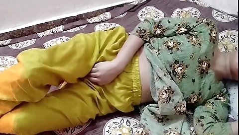 Solo indian chick in red dress takes a hot blowjob