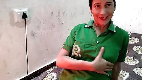 Indian aunt and her boyfriend are having fun in solo video