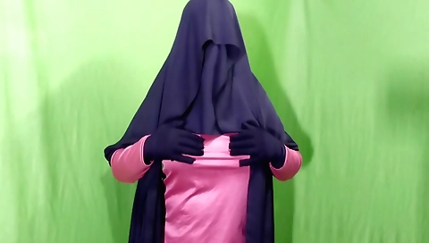 Indian girl with her husband and her grandpa in a solo video