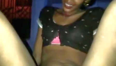 Indian babe in her black tights and heels in POV video