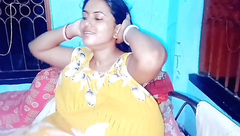 Indian teen stepsister stripping naked in a solo scene