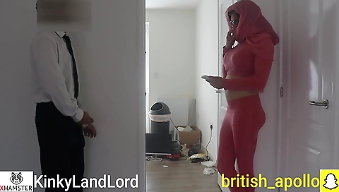 Indian yoga instructor is caught and fucked by a Muslim landlord
