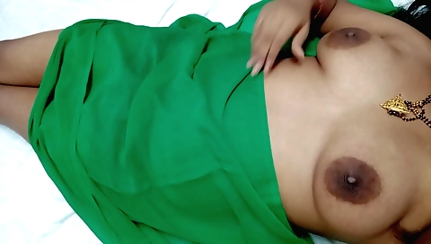 Bhabhi is fingering her hairy pussy after masturbating