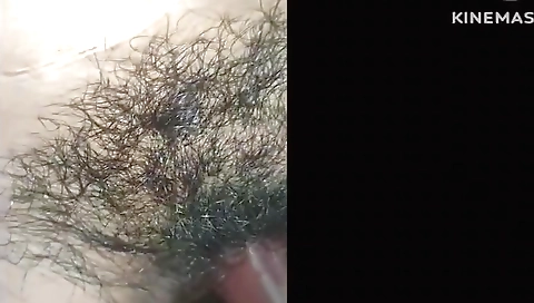 Indian hairy babe in the public area shows her anus