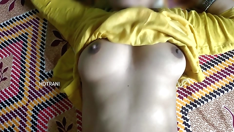 Hairy indian girl with a hairy pussy fucked on the bed