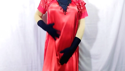 Indian stepmom is wearing a white blouse and sexy dress