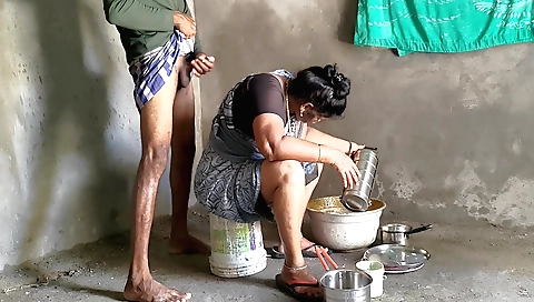 Indian mature with big boobies fucked by her stepson