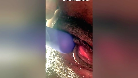 Busty indian milf gives a POV video with her toy in her mouth
