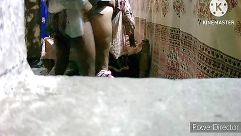 Indian brunette enjoys a threesome with her boyfriend