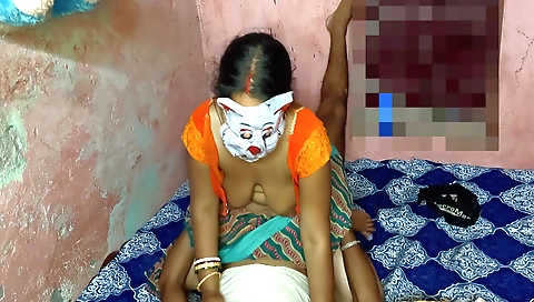 A beautiful indian chick is getting fucked on the bed