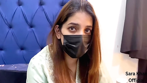 Indian step son helps his stepmom on the bed and feels the pain