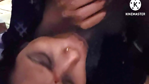 Indian brunette takes his big cock hard in the bedroom