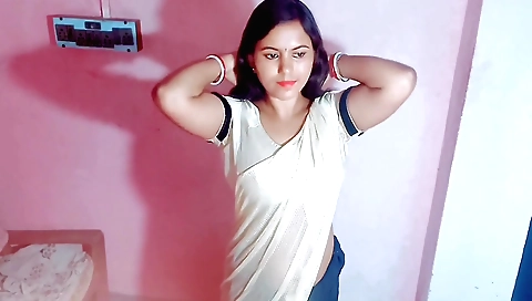 Busty brunette in hotel room with her stepmother in bed