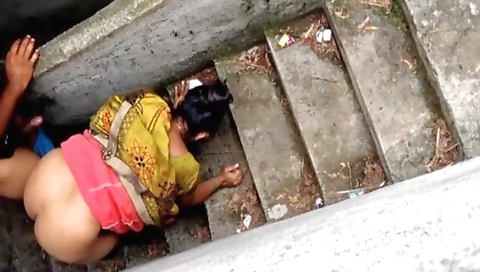 Hot indian hussy getting fucked outdoors on the porch