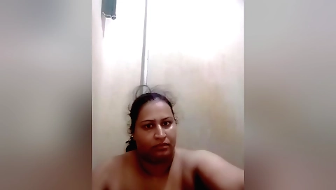 Indian brunette amateur naked video show of her body