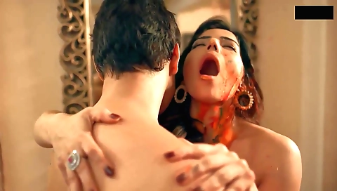 Busty indian slut in lingerie is getting fucked here