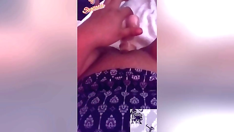 Indian girl with a huge ass and a sexy body is alone in the bedroom