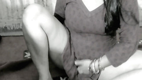 Sexy red dress brunette showing off her sexy body and pussy