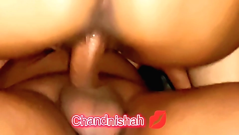 Indian teen with a large natural tits sucking a cock