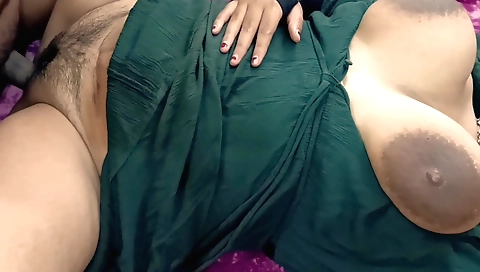 Indian stepmom fucked in her jungle house outdoors