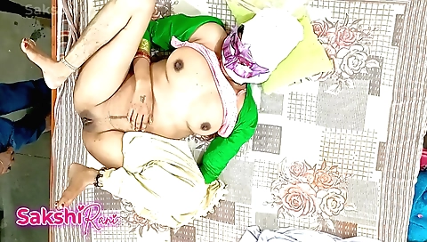 Indian girls not oil on the waist and stepmom helps them