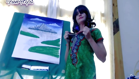 Indian girl plays with toy and masturbates on a webcam