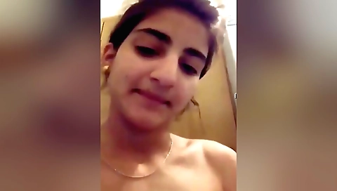 Today Exclusive- Cute Look Desi Girl Showing Her Boobs And Pussy