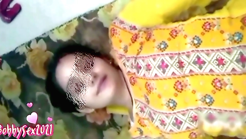 Indian brunette girl resha bhabhi is getting her hairy pussy pumped