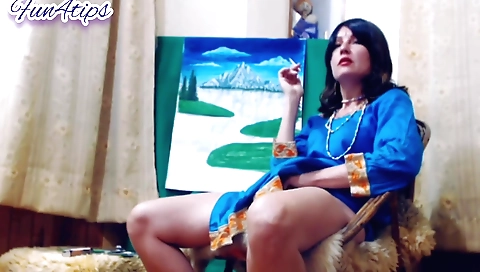 Sexy Indian blonde smoking my cunt and smoking her ass