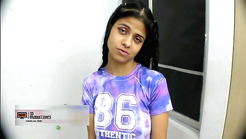 Indian teen with a sexy body is going to take her stepbrother's dick