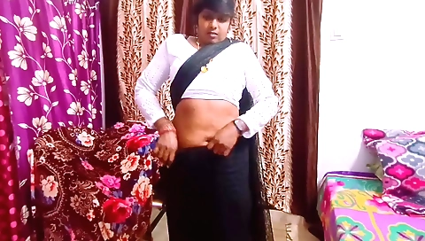 Indian brunette housewife fucks her husband's stepfather