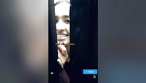 Bright brunette girl is sucking dick and playing with a dildo