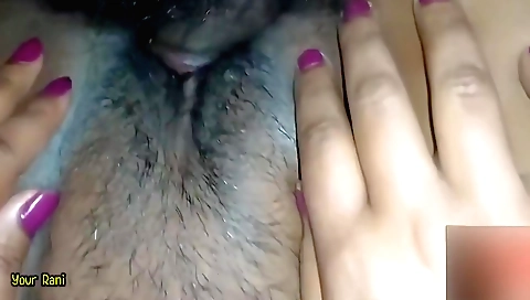 Indian girl gets pounded with a dildo and with a large vibrator