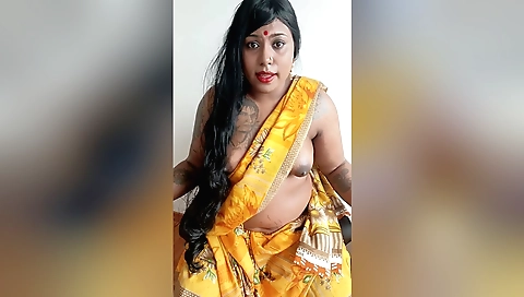 Sexy indian milf plays with her tight ass with a webcam video