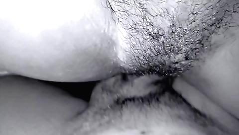 Indian wife with a thick body makes me cum on her hairy