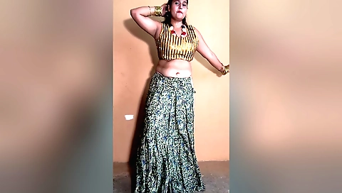 Indian girl with big tits dancing with her boyfriend