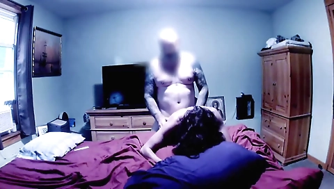 Busty brunette amateur interracial video on web cam