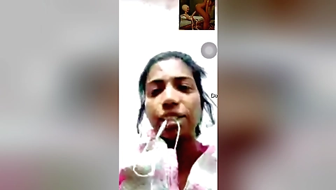 Hot brunette video shows a sexy chick showing her body