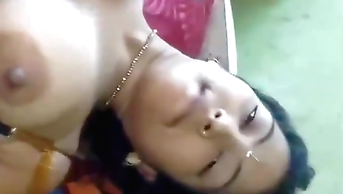 Big-boobed indian babe with a shaved pussy is horny