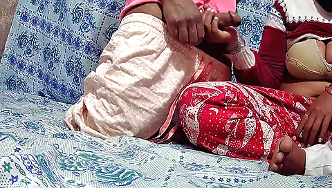 Girl is playing with her big tits and sucking the cock from behind