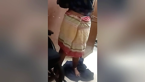 Amateur video with a sexy brunette in a sexy outfit