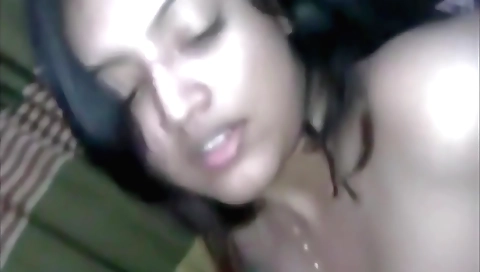 Indian brunette teen is playing with her sexy body