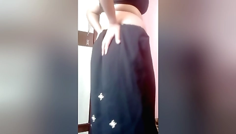 Busty amateur in sexy dress shows off her perfect body