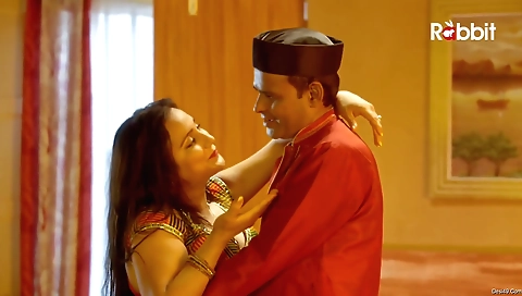 Hot brunette milf with big boobs plays with her booty