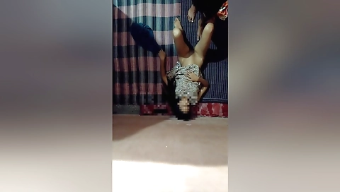 Brunette teen gets her stepbrother and stepsister off