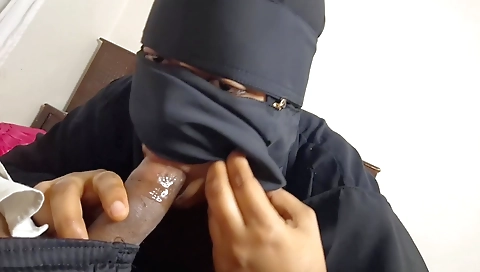 Busty brunette gets a massage session with a black dude