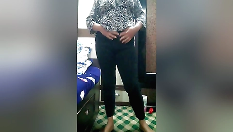 Busty brunette does a solo blowjob in a hd porn video