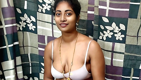 Hot indian teen in black uniform shows off her body
