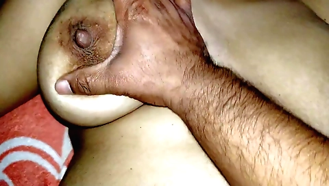 Indian hottie makes love with her lover in a threesome